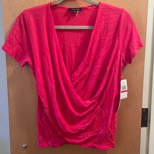 NWT 1. State Surplice Wrap Top XS - Hot Pink
